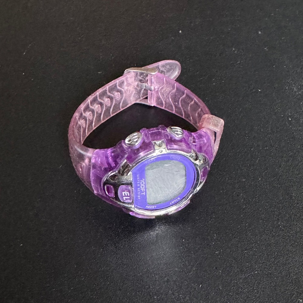 $3 BUNDLE ITEM Girls Digital Sport Watch Purple Translucent Jelly Strap